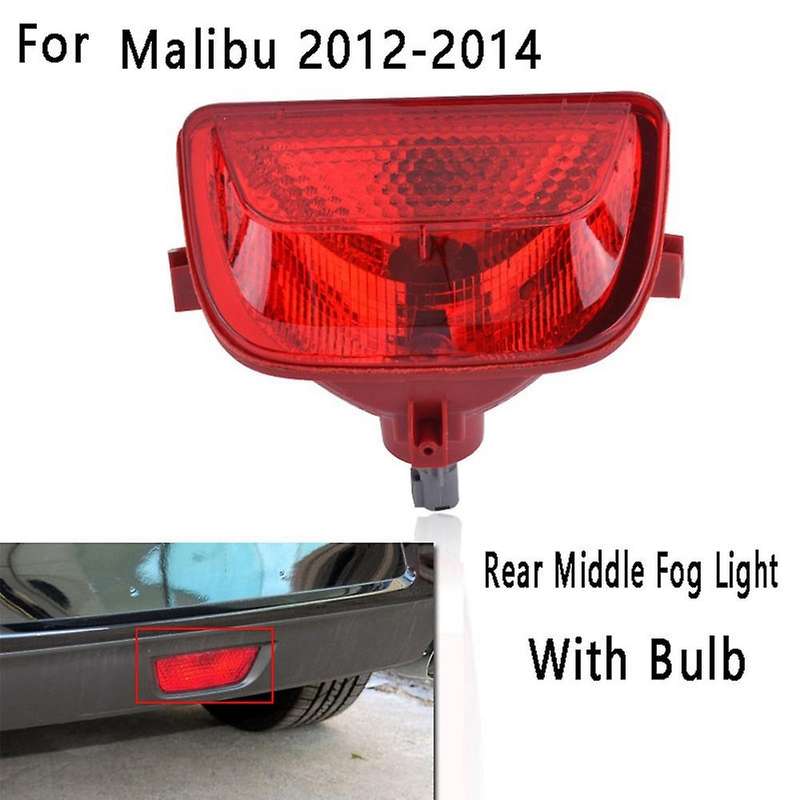 Rear Middle Fog Light Reflector Brake Light with Bulb Reverse