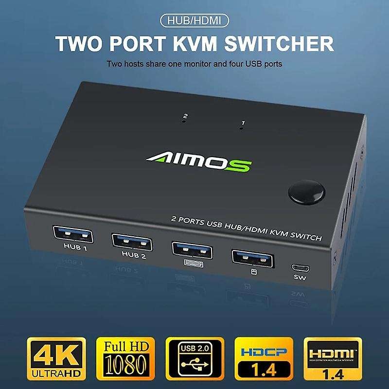 Aimos 2 In 1 Out Splitter for 2 Pc Sharing Keyboard Printer Plug