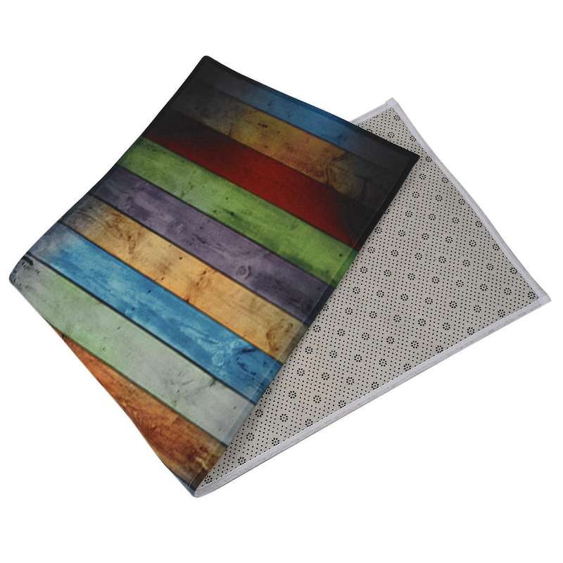Blue Fishing Net Conch Shells Starfish Nautical Non-slip Bath Mats