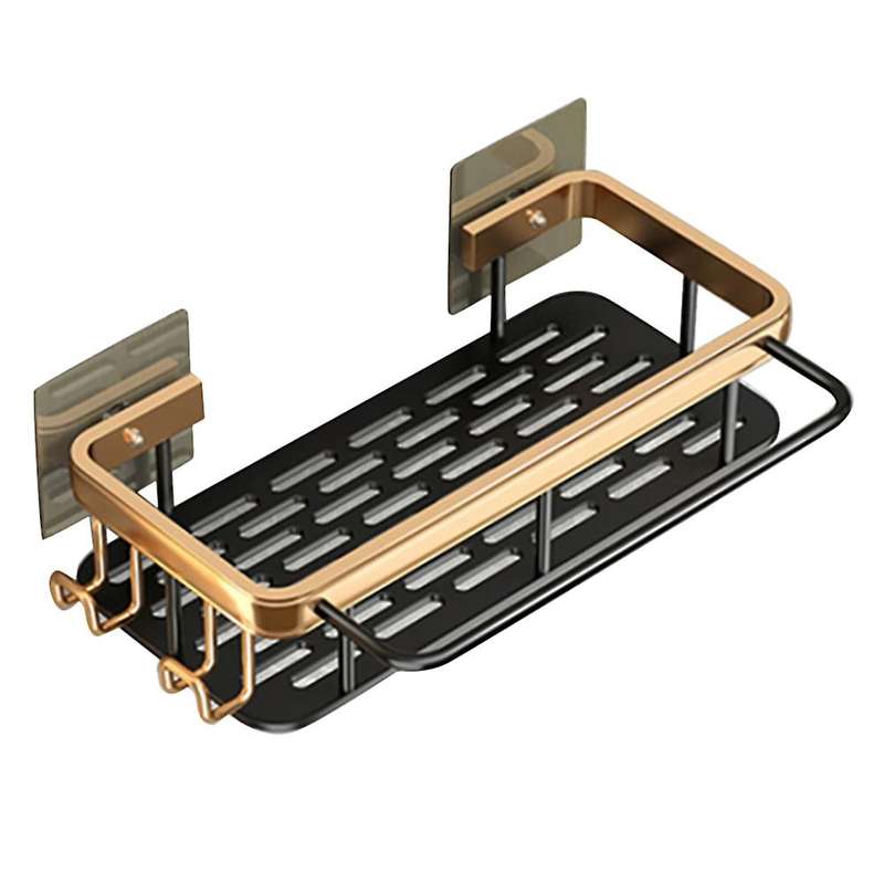Punch Free Bathroom Shelf Shelves Shampoo Shower Storage Rack