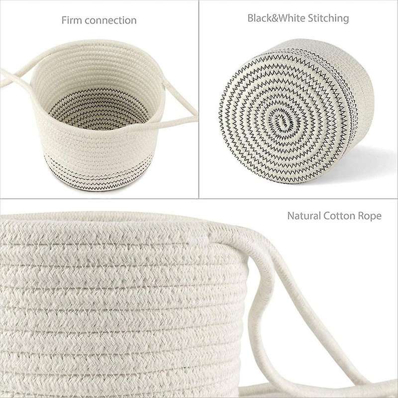 Small Wall Rope Basket,woven Hanging Organizer Basket