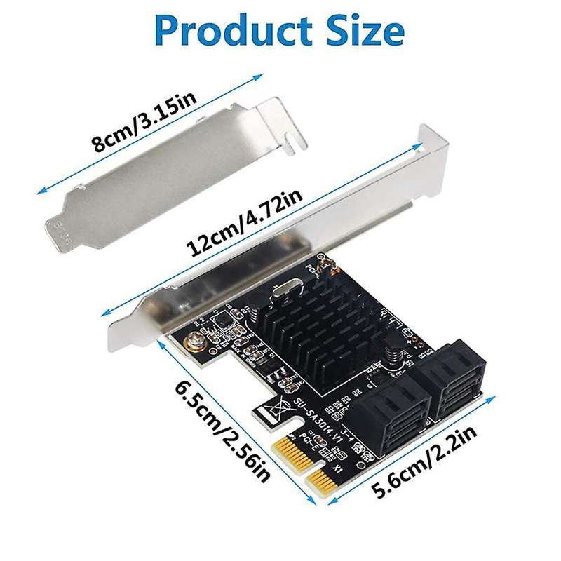 Pcie Sata Card with Low Profile Bracket Support 4 Sata 3.0 Devices
