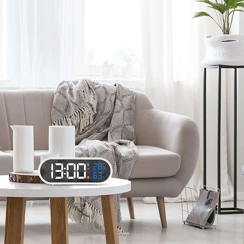 Digital Alarm Clock for Bedroom,led Desk Clock Dual Alarm Clock Black