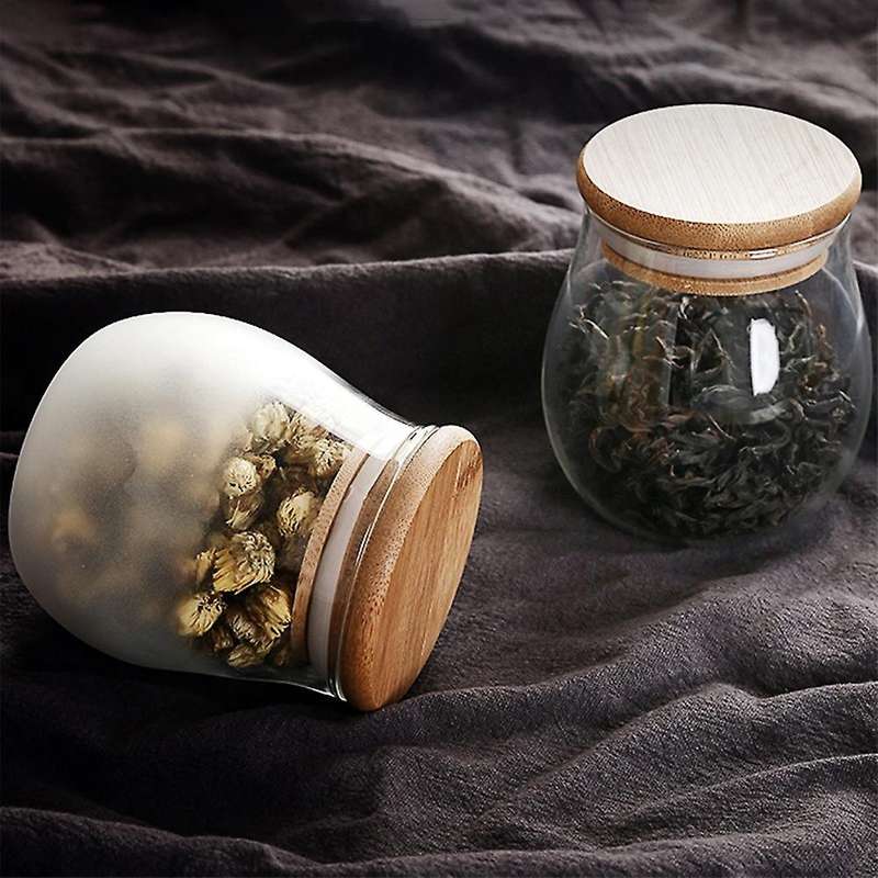 Mini Glass Bottles with Lid Clear Glass Container (transparent)