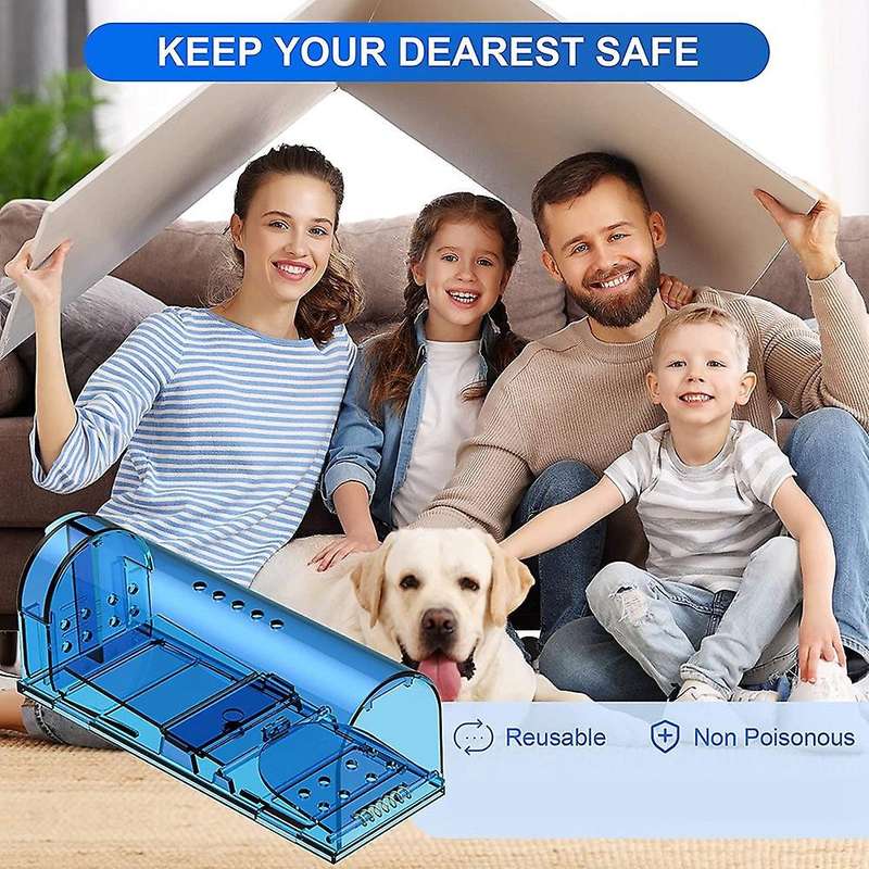 4pcs Mouse Traps for Family and Pets No Kill for Small Rodent/voles,a
