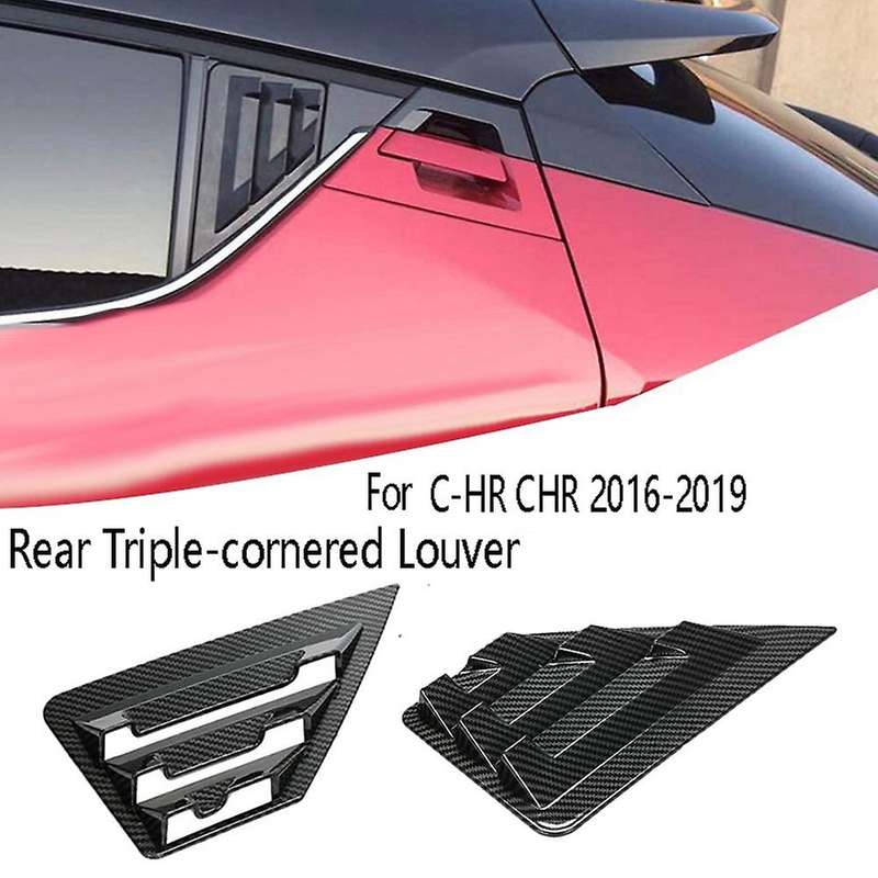 1 Pair Car Rear Window Louver Shutter Cover for Toyota C-hr 2016-2019