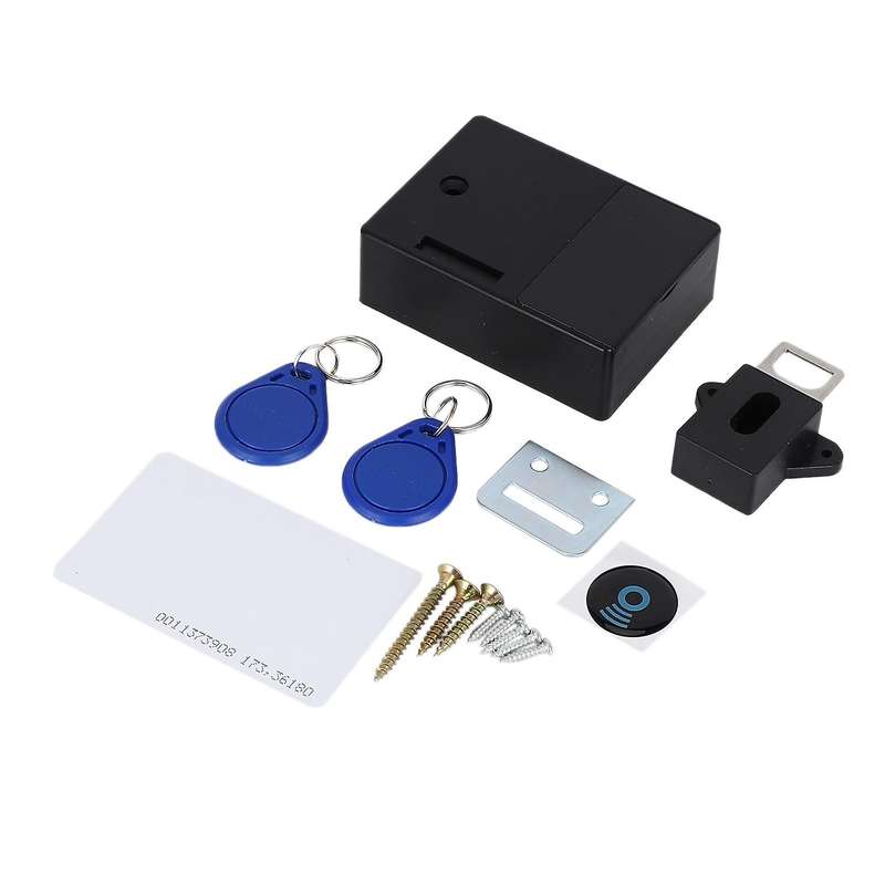 Rfid Electronic Cabinet Lock Diy for Wooden Drawer Cabinet (black)