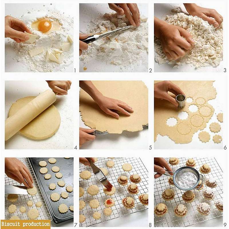 36 Pieces Round Cookie Cutters Set Cookie Cutter Set Biscuit Plain