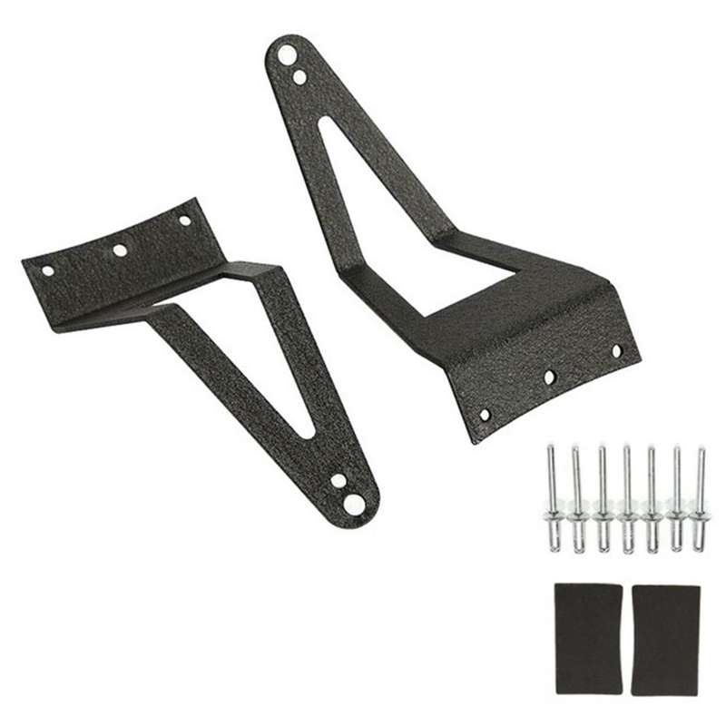 52 Inch Curved Led Light Bar Upper Windshield Roof Mount Brackets