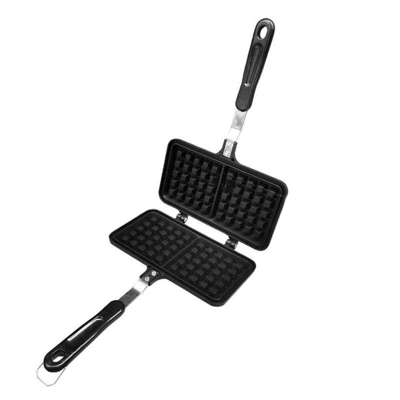 Stove Top Waffle Maker Dual Head Waffle Baking Mold for Home Kitchen