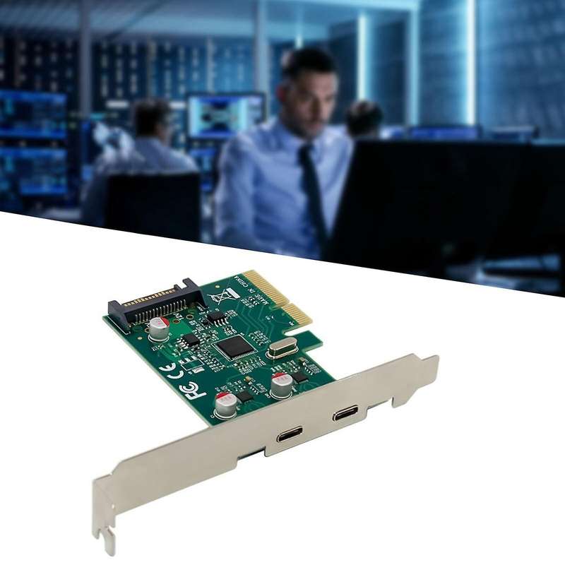 Pci-e to 2 Ports Usb3.1 Type-c 10 Gbps High-speed Rear Expansion Card