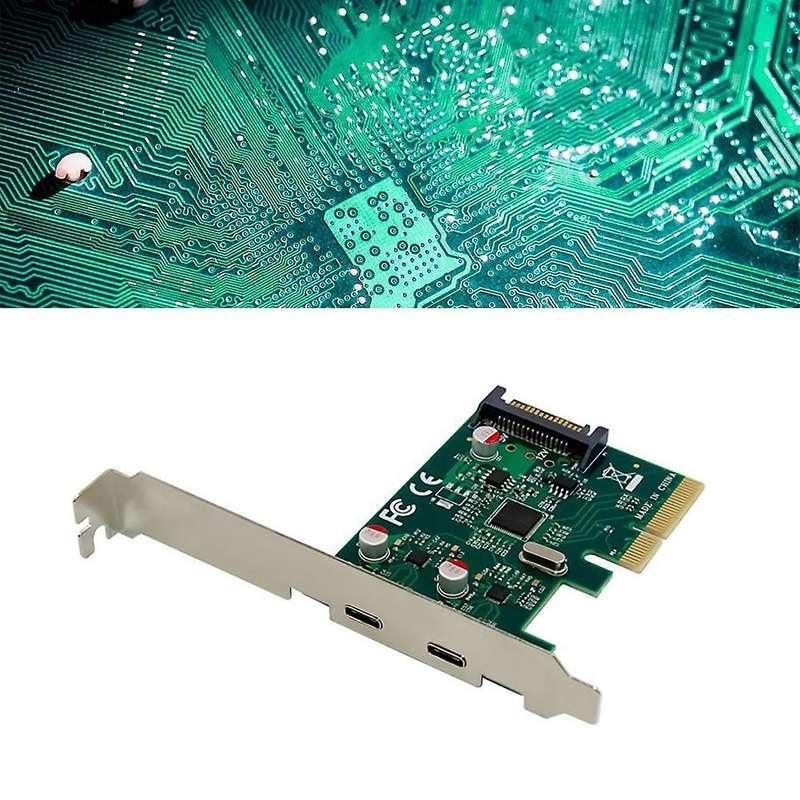 Pci-e to 2 Ports Usb3.1 Type-c 10 Gbps High-speed Rear Expansion Card