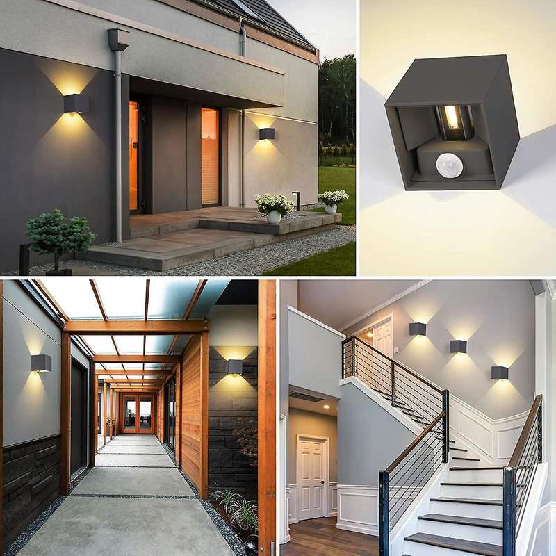 Led Wall Light with Motion Sensor Indoor Outdoor for House Porch