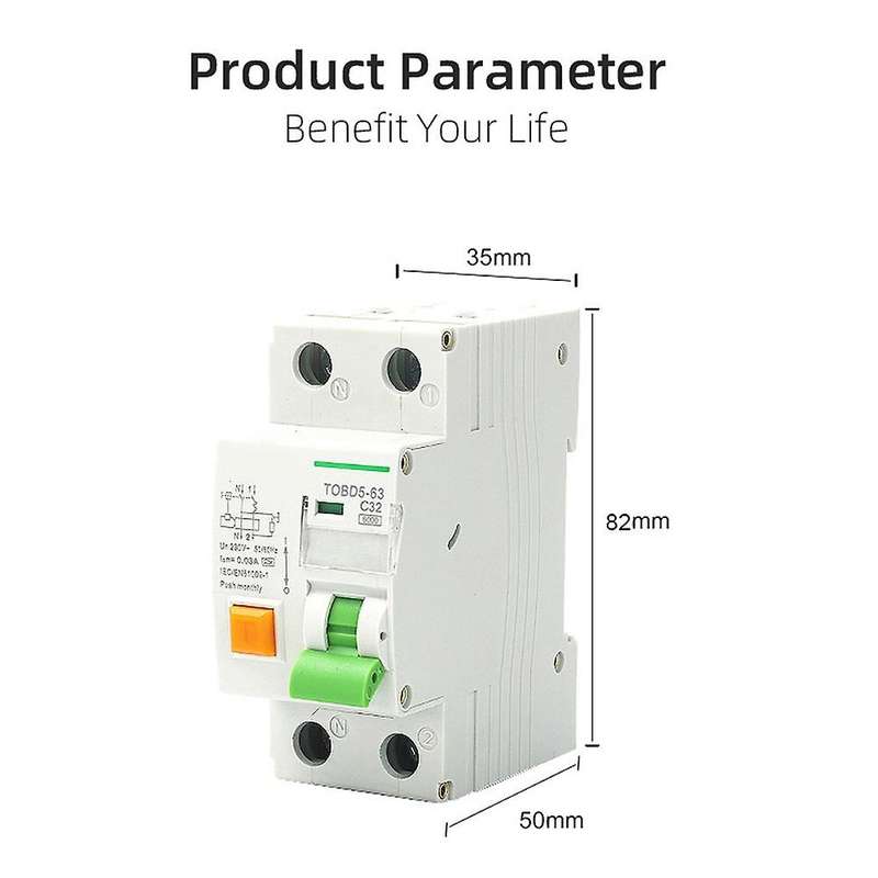 Type A Rcbo 6ka 1p+n Circuit Breaker with Over Current & Leakage ,40a