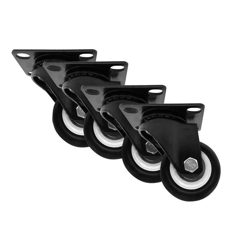 4 Pcs Swivel Caster Wheels 2 Inch Polyurethane Total Capacity 300lbs
