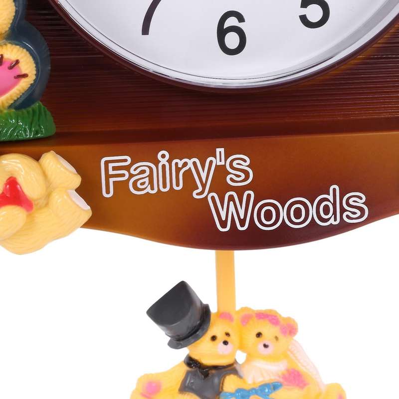 Wooden Cuckoo Handcraft Carving Living Room Wall Clock Timer Alarm
