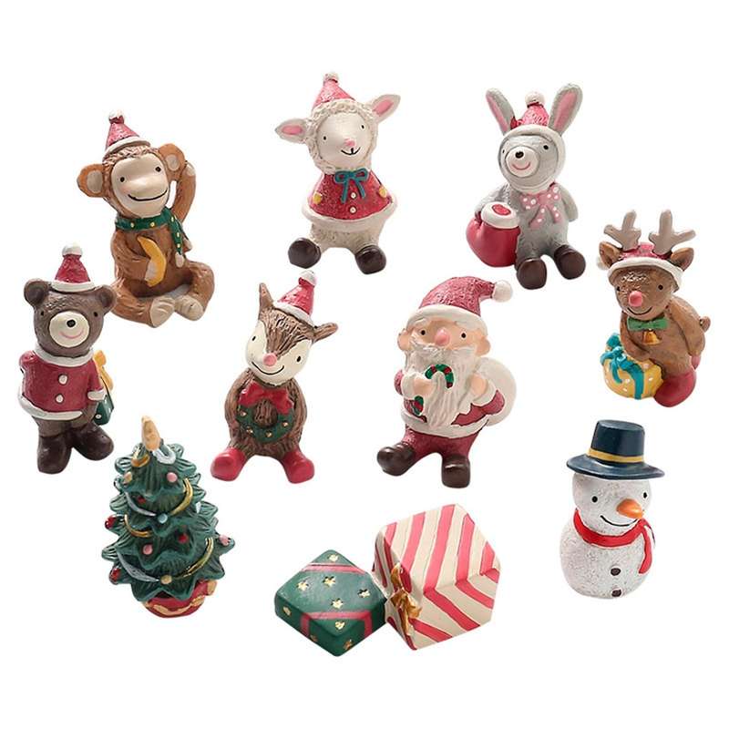10pcs Resin Crafts Small Animal Decoration Creative Gift Decoration