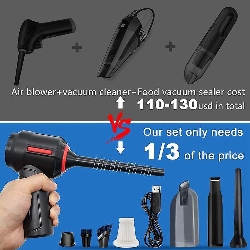 3-in-1 Computer Vacuum, Handheld Vacuum Cleaner Cordless Rechargeable