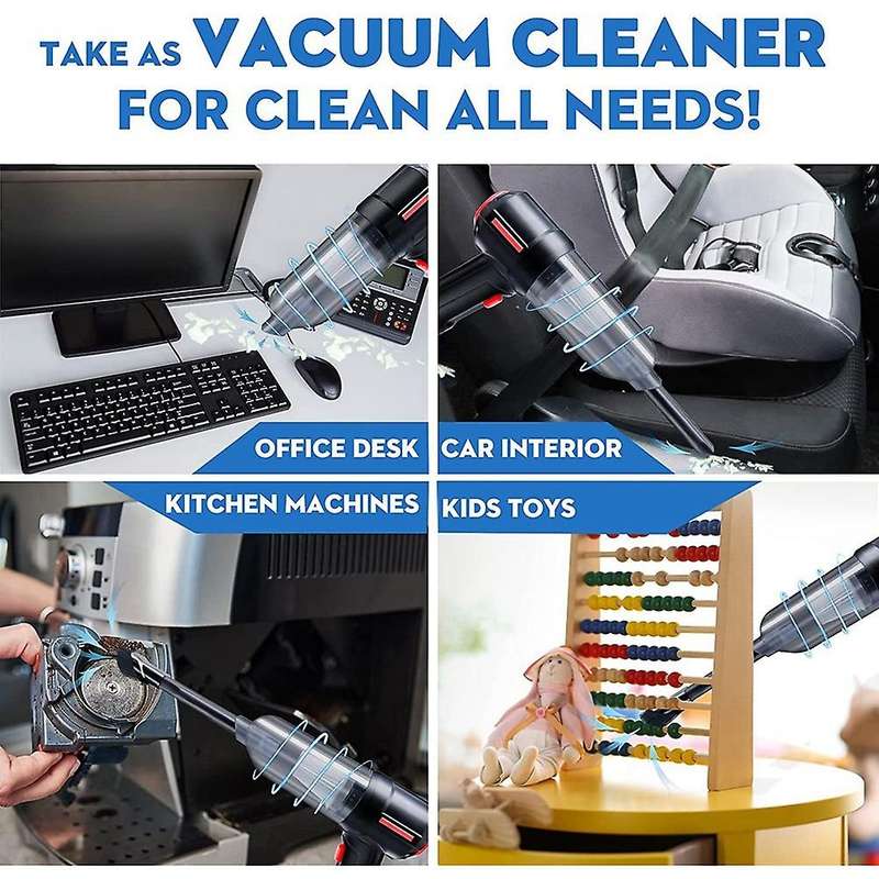 3-in-1 Computer Vacuum, Handheld Vacuum Cleaner Cordless Rechargeable