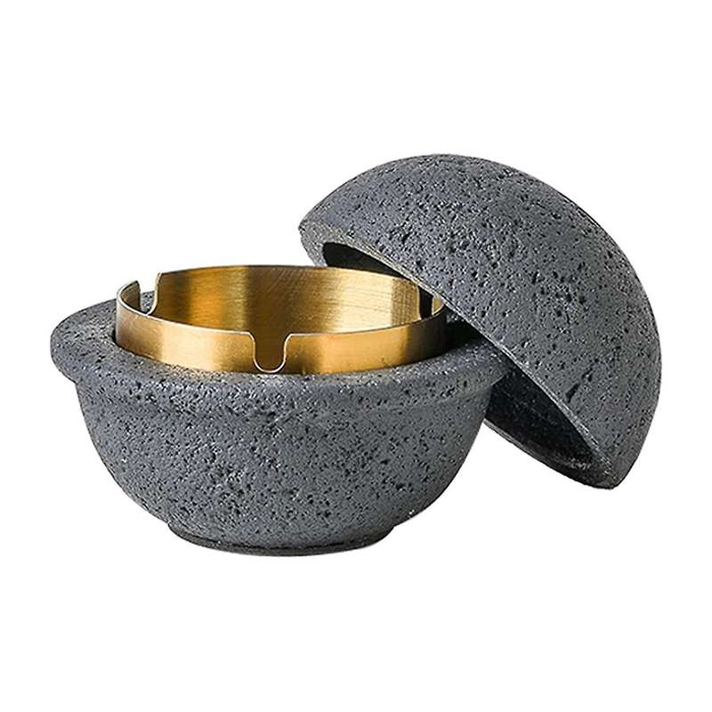 Creative Ashtray Ins Wind Home Living Room with Lid Decoration Black