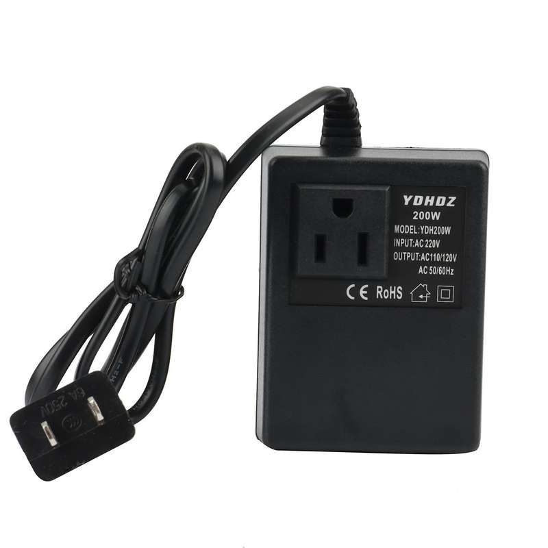 1 Pcs 200w Voltage Converter Transformer 220v to 110v Step Us Plug