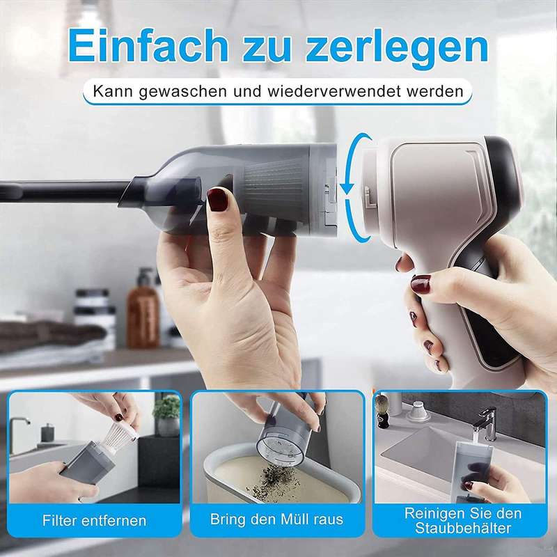 4in1 120w 9000pa Wireless Car Vacuum Cleaner Cyclonic Suction Home