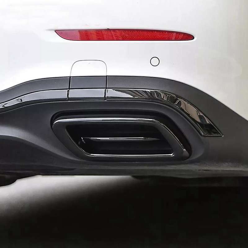 2pcs Stainless Steel Muffler Exhaust Pipe Tail Cover Trim Car