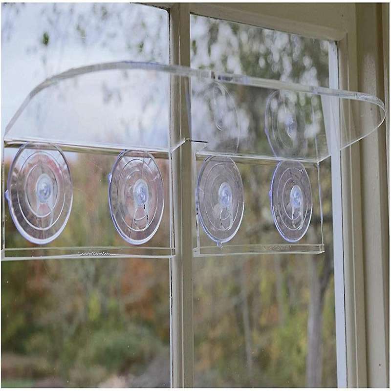 Bonsai Suction Cup Acrylic Ledge Window Shelf Bathroom Display Rack