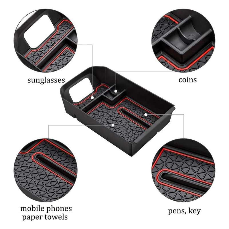 Center Console Storage Armrest Box Organizer for Toyota Rav4 19-20