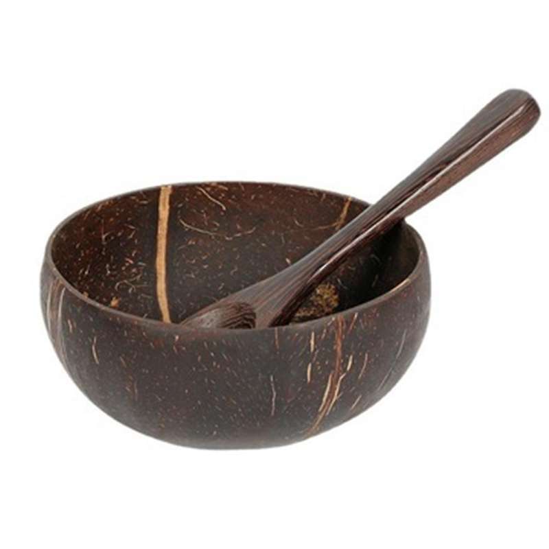 Natural Coconut Shell Bowl Spoon Set Creative Coconut Bowls