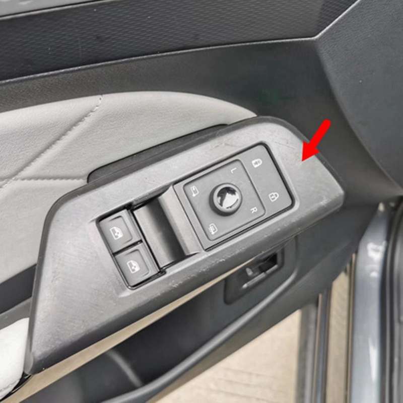 Carbon Fiber Car Inner Armrest Window Glass Lift Switch Cover