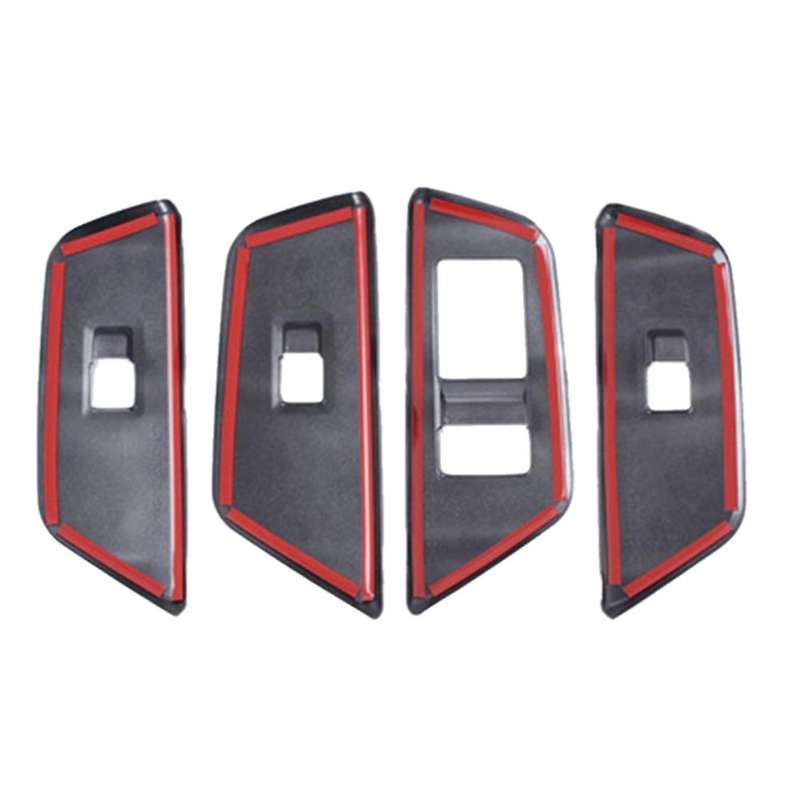 Carbon Fiber Car Inner Armrest Window Glass Lift Switch Cover