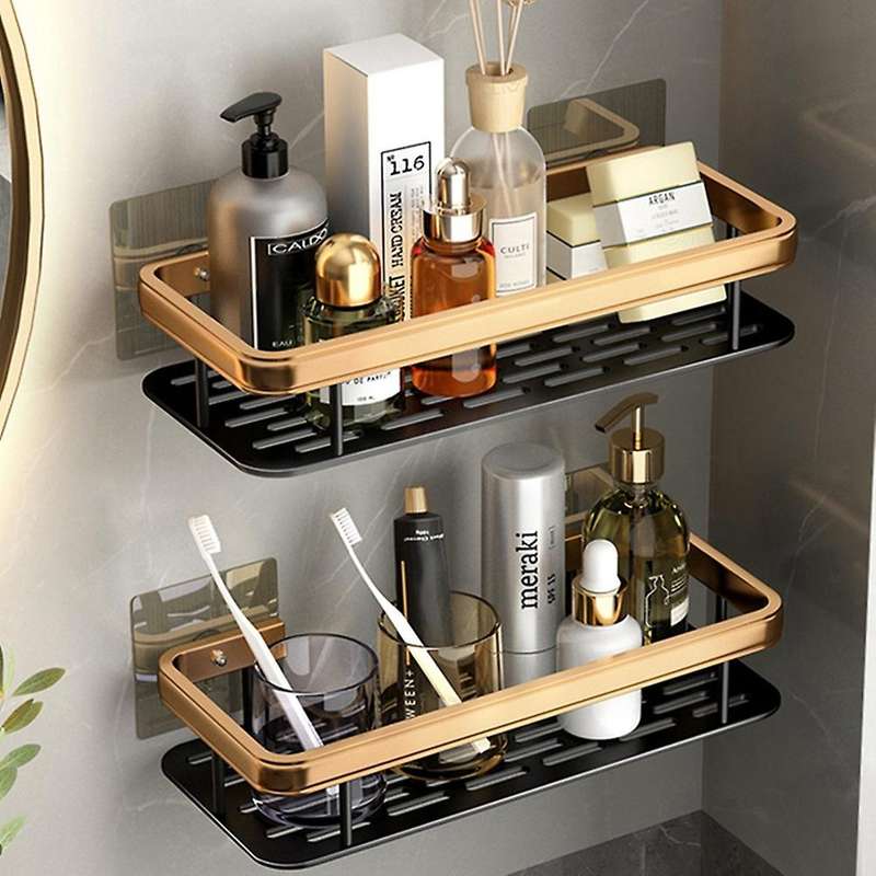 Punch-free Bathroom Shelf Shelves Shampoo Shower Storage Rack Parts