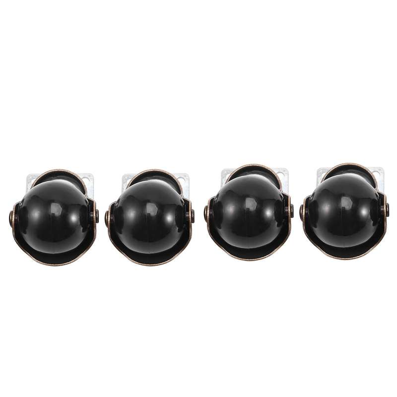 [4 Pack] Swivel Top Plate Wheels, Antique Bronze (1.5-inch No Brake)