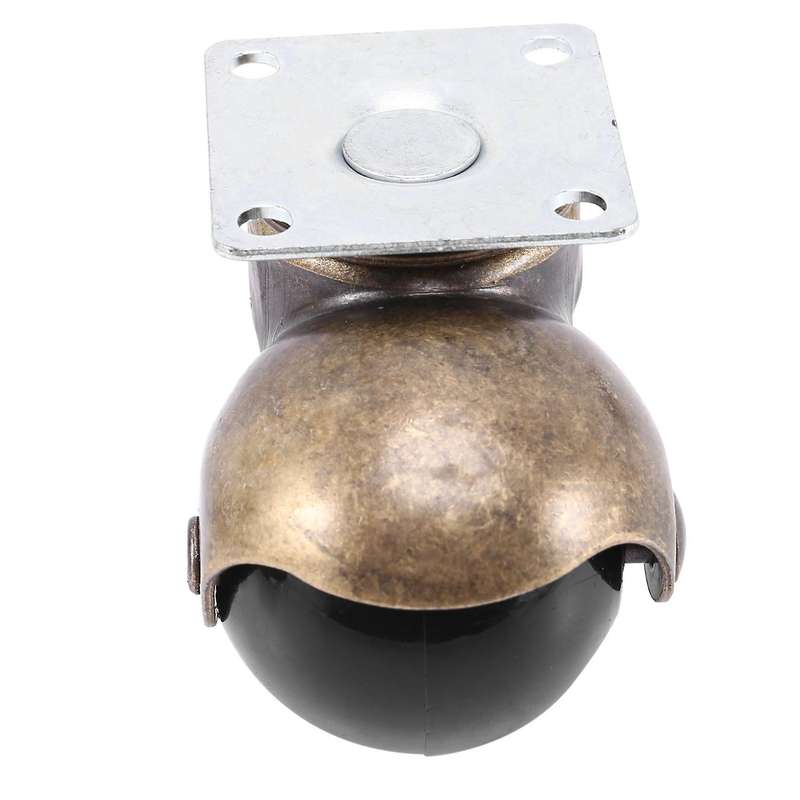 [4 Pack] Swivel Top Plate Wheels, Antique Bronze (1.5-inch No Brake)