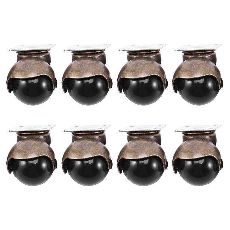 [4 Pack] Swivel Top Plate Wheels, Antique Bronze (1.5-inch No Brake)