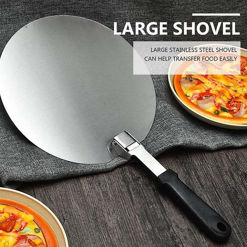 12 Inch Pizza Shovel with Pizza Slicer Stainless Steel Baking Tool