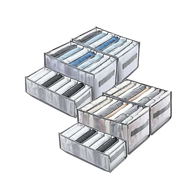 6pcs Wardrobe Clothes Organizer for Jeans, Drawer Organizers