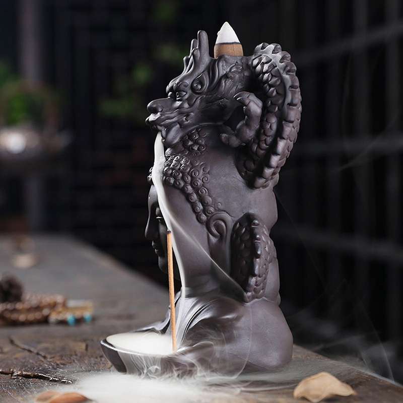 Zen Buddha Incense Burners Backflow Incense Burner Holder Home Decor