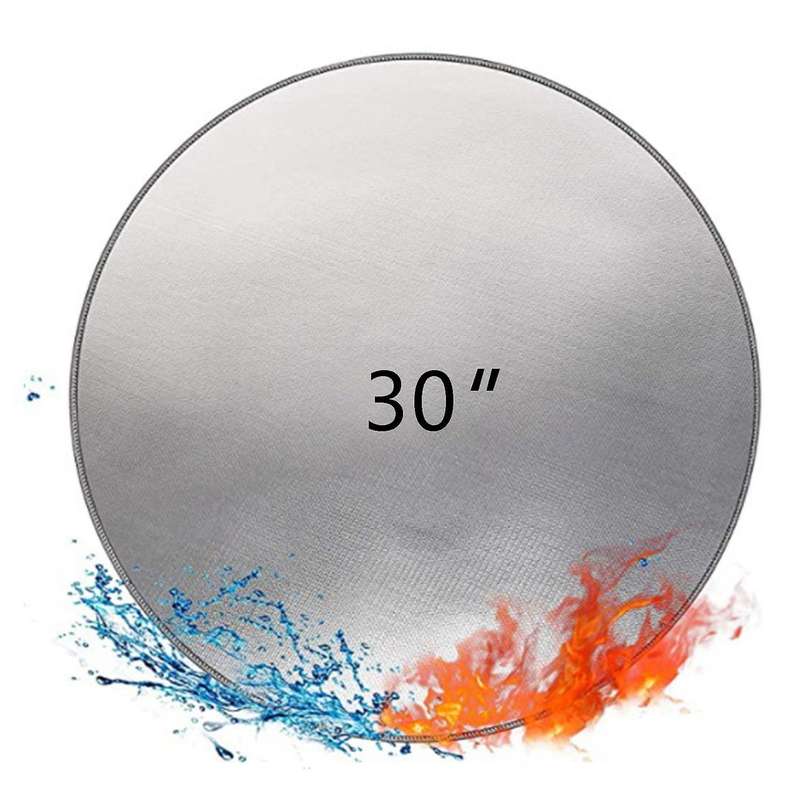 30 Inch Fire Pit Mat Bbq Protector Pad for Ground Fireproof Grill Mat
