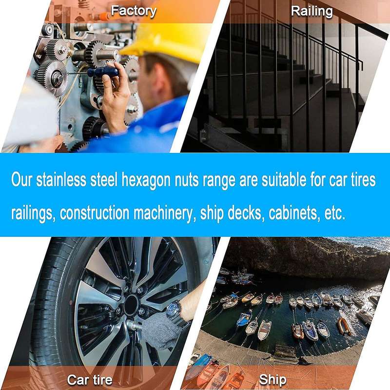 385pcs M3 M4 M5 M6 M8 Stainless Steel Nylon Locknut Metric Assorted