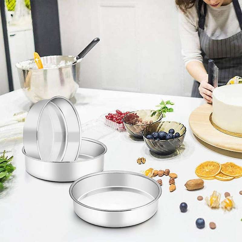 Round Cake Tin for Baking,mini Cake Bakeware Set(detachable Base)