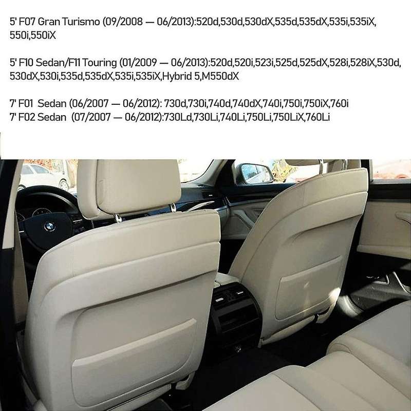 Seat Backrest Pocket Cover for Bmw 5/7 Series F10 F11 F07 F01 Beige