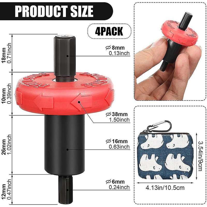 4 Pieces Engine Drill Bit Adapter Engine Adapter with 4 Storage Bag