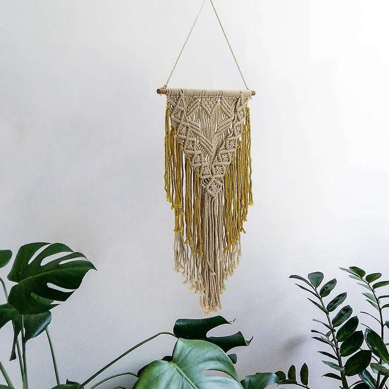 Macrame Wall Tapestry for Bedroom Teen Girl, Bohemian Wall Decor