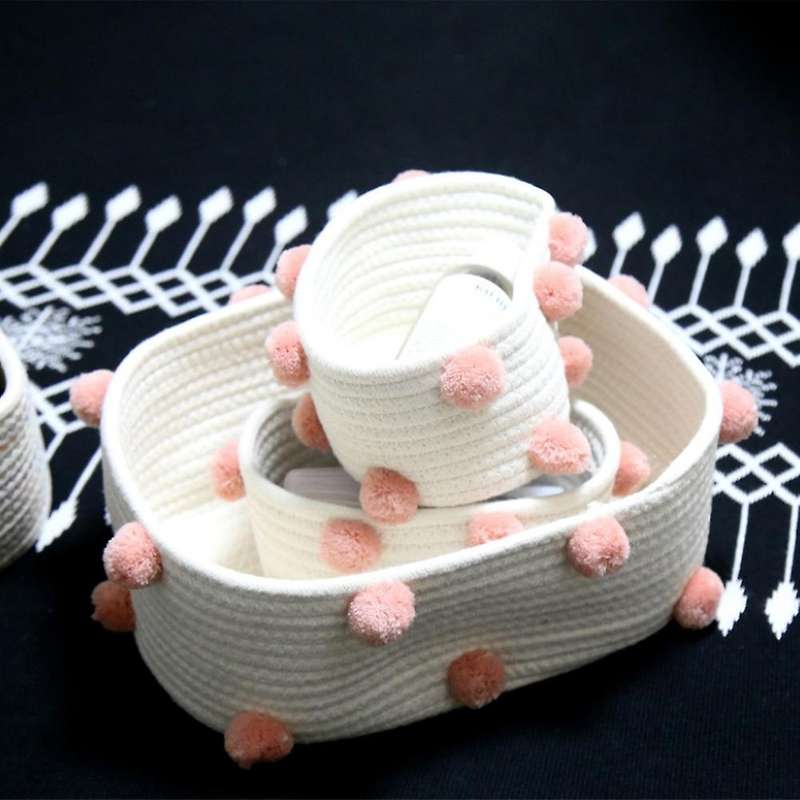 Cotton Rope Storage Basket Woven Desktop Cosmetic Storage Basket
