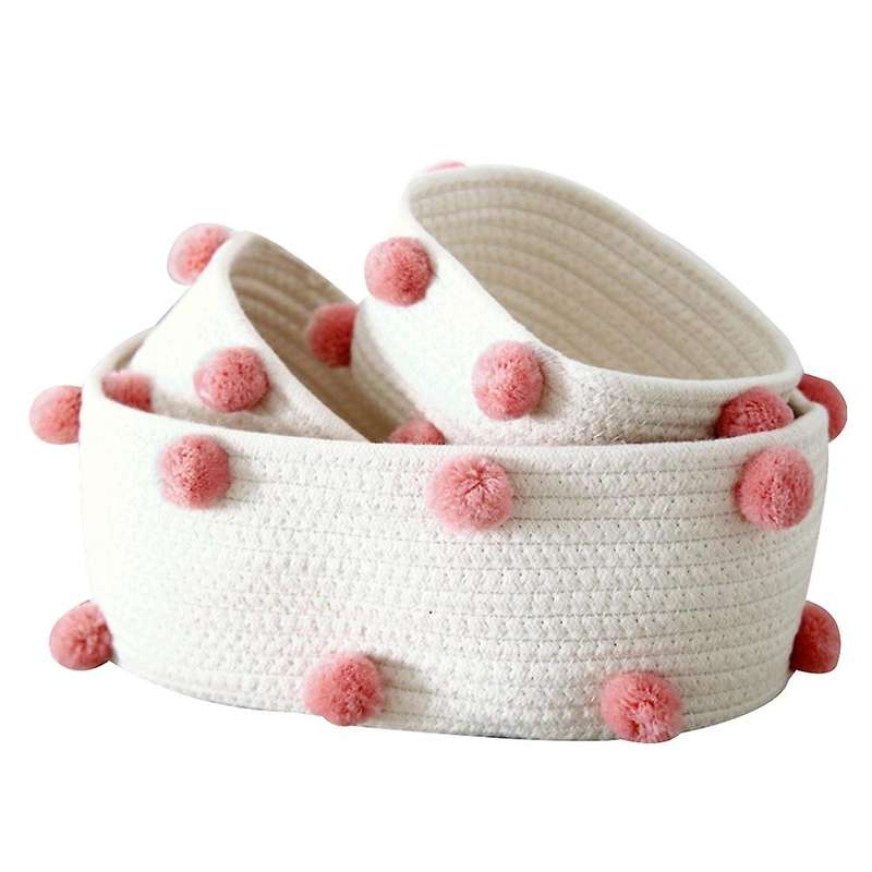 Cotton Rope Storage Basket Woven Desktop Cosmetic Storage Basket