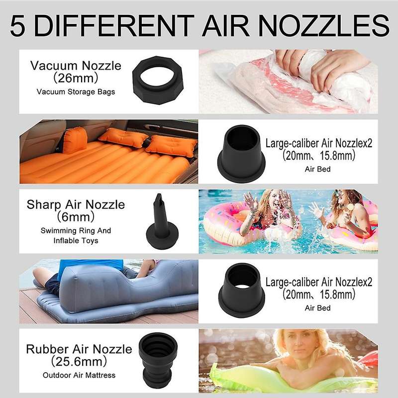 Wireless Air Pump Kits for Sleeping Pad Camping Mattres White