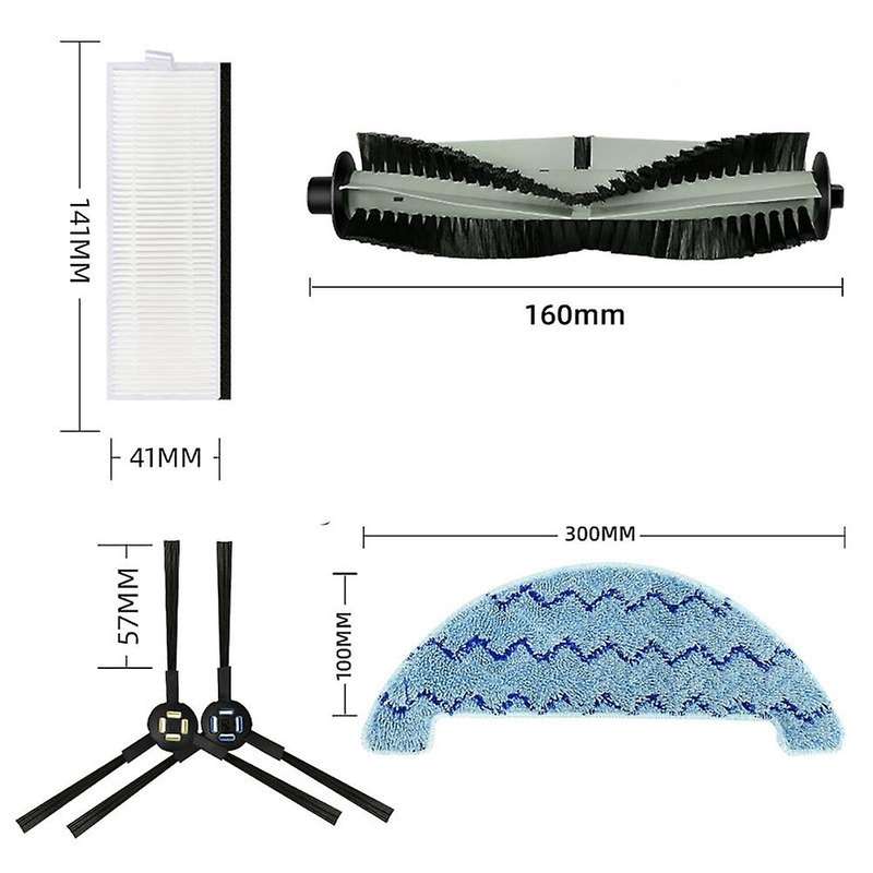 Hepa Filter Main Side Brush Mop Primary Filter for Chuwi Ilife A7/a9s