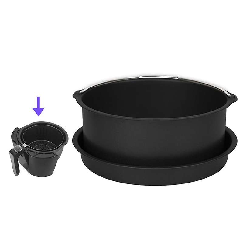 2pcs/set Universal Air Fryer Accessory Set Steel Pizza Pan Baking,c